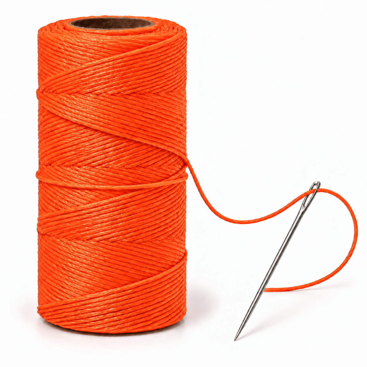 327 Laranja Fluor Fio Encerado Nº4 - 100 gramas Laranja Fluor 327 - Imagem 1