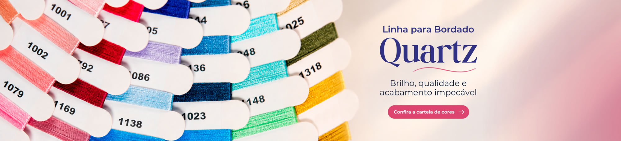 Cartela de cores da Linha para Bordado Quartz
